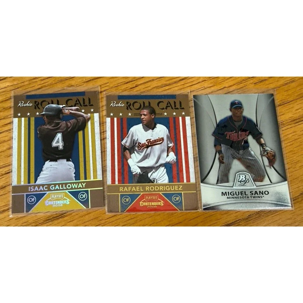 Miguel Sano Bowman Prospect & Donruss Contenders Serial Numbered Lot of 3